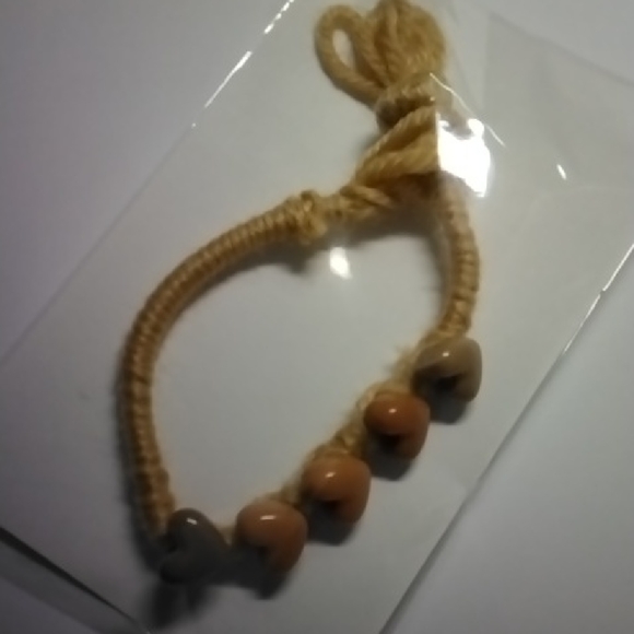 Lorena Espinoza Design Tan and Brown Heart Bracelet - Picture 1 of 1
